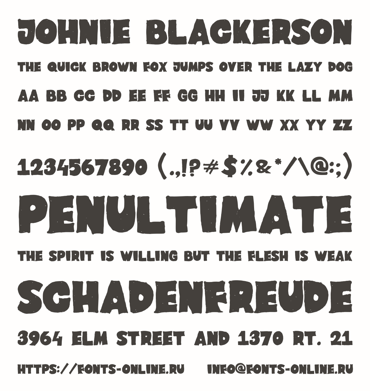 Johnie Blackerson Free Font Download